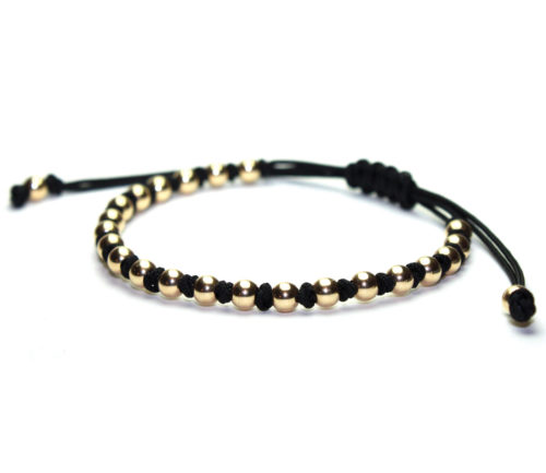 EL1078 - Macrame Ball Bracelet 18kt White Gold